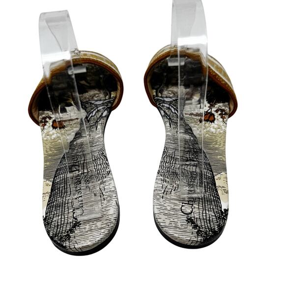 Christian Dior Dway Baobab Lurex Slides Brown Gold Embroidered Mules Size EU 39 - Picture 5 of 8